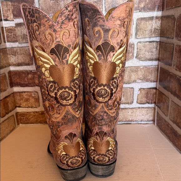 Old Gringo Pink and Gold Grace Boots - Picture 4 of 6